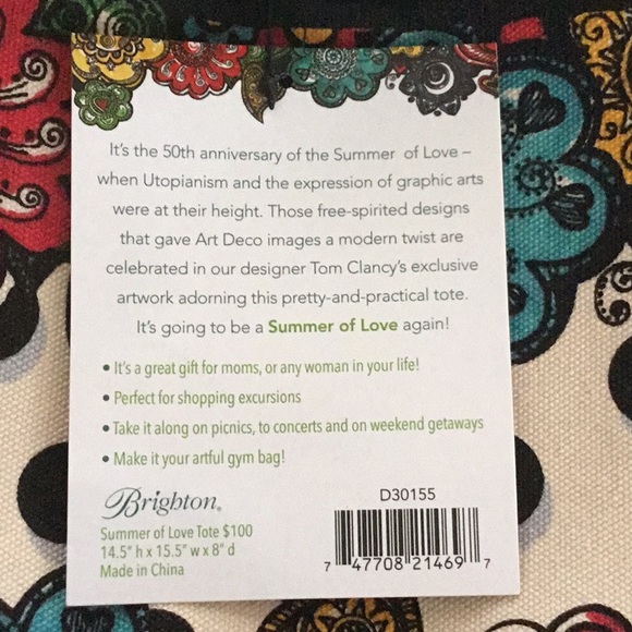 Brighton Summer of Love Anniversary Canvas Tote - Picture 7 of 9